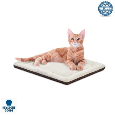 Almohadilla compacta autocalentable para mascotas 21x17 - Comodidad lavable para gatos y perros pequeños Foto 1 de 4