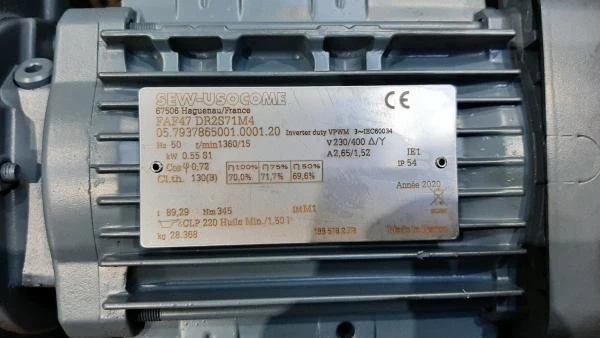 SEW EURODRIVE - FAF47 DR2S71M4 - Three phase electric motor - Like new - Photo 1/1