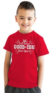 Youth Ive Been Goodish This Year T Shirt Funny Christmas Holiday Party Tee - Picture 1 of 7
