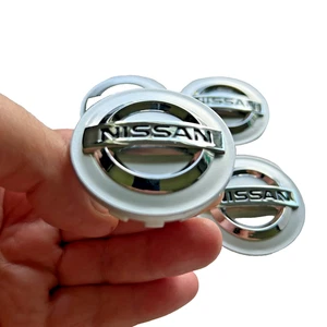 Nissan Wheel Center Caps Chrome 54mm Set of 4 for Altima Maxima Murano - Picture 1 of 3