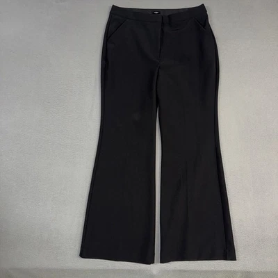 Pantalones de vestir Express para mujer 14 negros editores acampanados tiro alto elásticos Foto 1 de 4