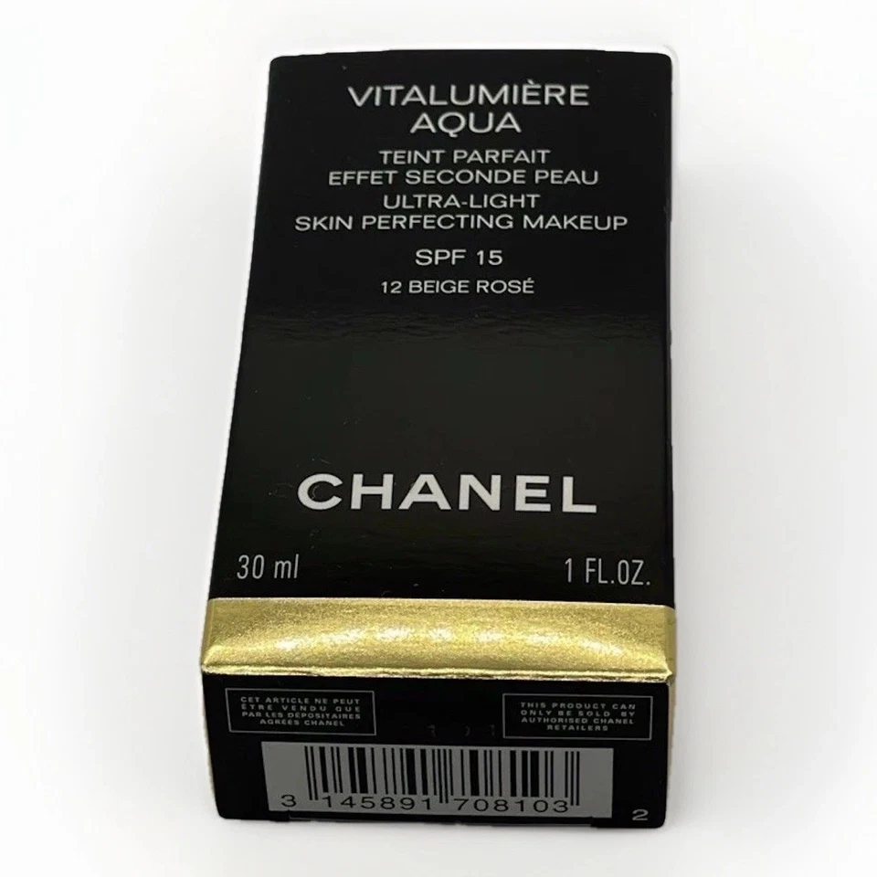 Chanel Vitalumière Aqua Ultra-light Skin Perfecting Spf 15 Makeup 12 Beige Rose - Image 1 of 2