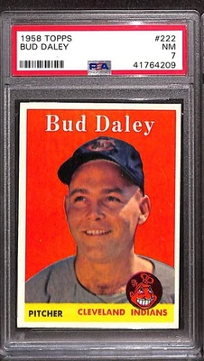 1958 Topps #222 Bud Daley PSA 7 NM 41764209  - Image 1 of 3