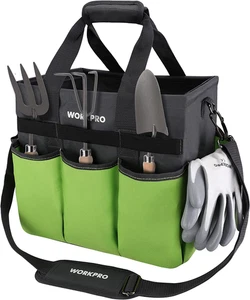 Garden Tool Bag Organizer, Heavy Duty Gardening Tote Bag with 10 Pockets and Lon - Picture 1 of 12