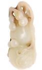 A Chinese Pale-Celadon Jade Of 'Gourd' Carving ?????? Of 7.2 Cm