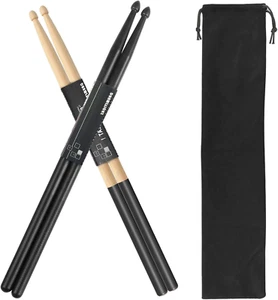 Drum Sticks 5A 1 Pair Nylon Drumsticks 1 Pair Non-Slip Maple Wood with a Velvet - Picture 1 of 12