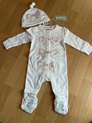 Ted Baker Baby Girl Sleepsuit/babygrow/romper With Hat - 3-6 Months - BNWT! - Image 1 of 4