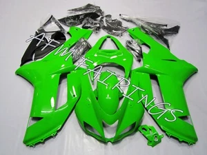 Fit for 2007-08 ZX 6R ABS Injection Bodywork Fairing Kit Solid Gloss Green - Picture 1 of 6