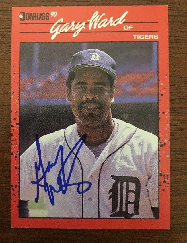 GARY WARD 1990 DONRUSS AUTOGRAPHED SIGNED AUTO BASEBALL CARD 621 TIGERS YANKEES - Image 1 of 1
