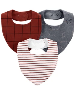Neu mit Etikett Carters Eichhörnchen Neutral Lätzchen Set 3 tlg Jungen Füttern 0 3 6 9 12 nb Spieler - Bild 1 von 5