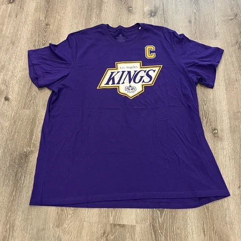 Anze Kopitar Los Angeles Kings NHL Adidas Purple T Shirt Size Men’s 3XL Cover