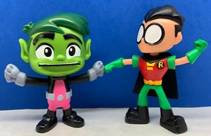 2017 McDonald's Happy Meal Teen Titans Go! Robin & 2019 Teen Titans Go Beast Boy - Picture 1 of 7