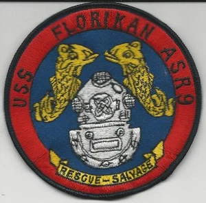 USS Florikan ASR-9 (parche de barco de la Marina de los Estados Unidos) (desde el barco, 1980) - Imagen 1 de 1