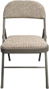Meta Strong Steel Metal Frame Fabric Padded Folding Office Computer Chair - Picture 1 of 23