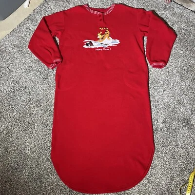 vtg disney winnie the pooh Tigger Snowman womens fleece night gown pajamas M - Image 1 of 4