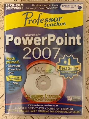 Professor Teaches Microsoft PowerPoint 2007 PC CD ROM - Image 1 of 2