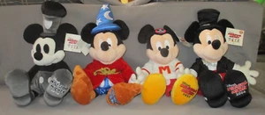 Set of 4 Disney 24" Milestone Mickey Plush Sorcerer Steamboat Willie Mouseketeer - Picture 1 of 24