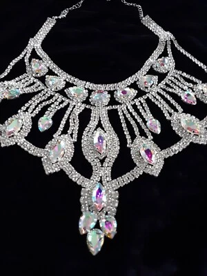 Bold Iconic Crystal & Rhinestone Couture Necklace - Image 1 of 4