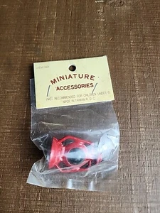 Miniature Dollhouse Fairy Garden Red Metal Lantern - Picture 1 of 12