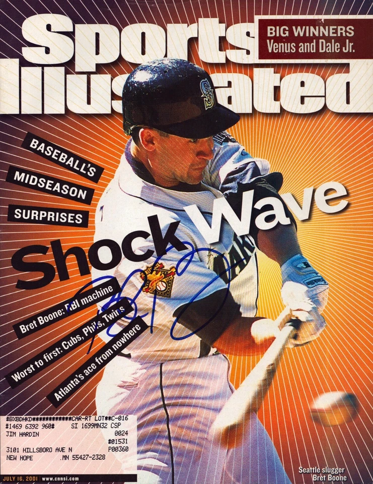 Seattle Mariners Bret Boone Autograph Signed 2001 Sports Illustrated - Image 1 of 1