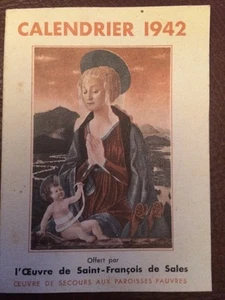 KALENDER 1942. Werk des Heiligen Franz von Sales. - Bild 1 von 3
