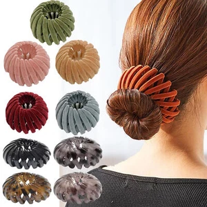 4Pcs Women Bird Nest Expanding Ponytail Tail Hair Bun Holder Claw Girls Hairpin - Picture 1 of 15