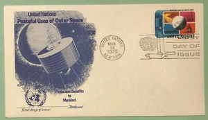 Sc UN 256 United Nations 1975 10c Peaceful Uses Of Outer Space Fleetwood Cachet - Picture 1 of 2