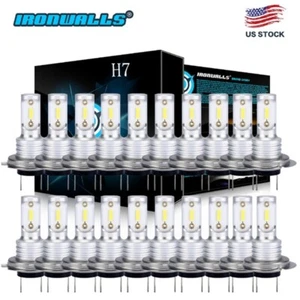 20PCS H7 LED Headlight Bulbs High or Low Beam 100W 10000LM Super White 6000K - Picture 1 of 12