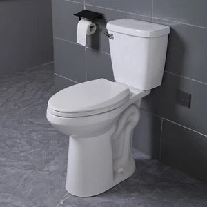21inch Elongated 2-Piece Toilet 1.28GPF Single Flush for Elderly Tall Person - Picture 1 of 4