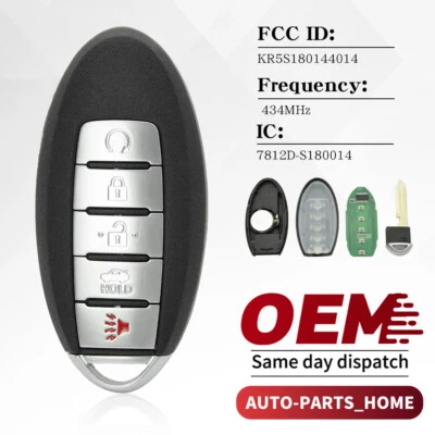 For 2013 2014 2015 Nissan Altima Maxima Keyless Smart Remote Car Key Fob 5Button - Image 1 of 4