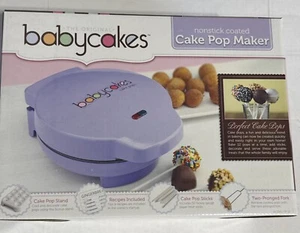 Babycakes Mini Cake Pop Maker Purple Makes 12 Non-Stick cake balls CP-12 - Picture 1 of 5