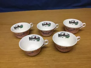 5 Rare Antique COPELAND SPODE Multi-Colored Coffee Cups Only - England - Picture 1 of 4