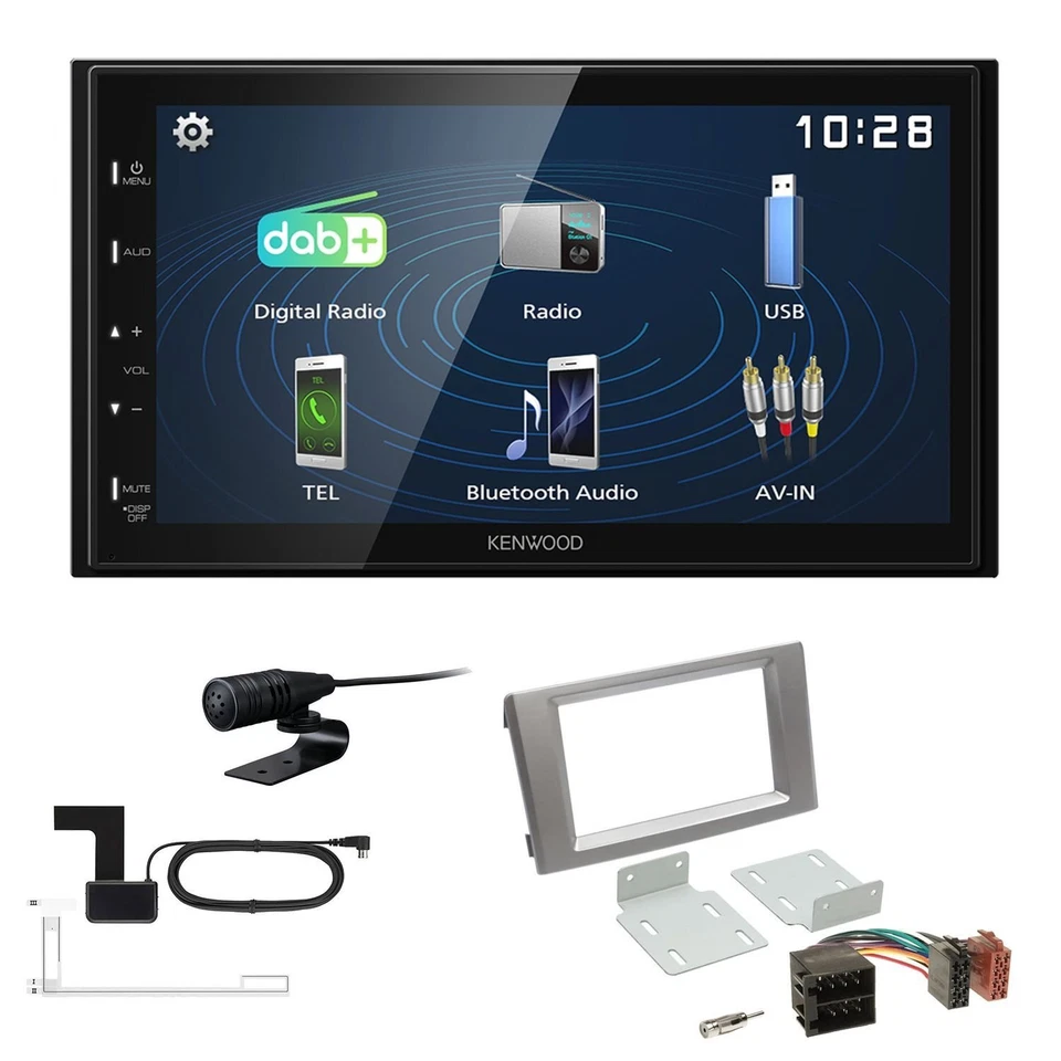 Kenwood DMX129DAB Autoradio für Iveco Daily IV und V 2006-2014 silber