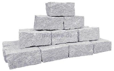 Granit Mauersteine Bord Kante Trockenmauer Rand Stein 40x20x20 Gartenmauer TOP - Bild 1 von 3