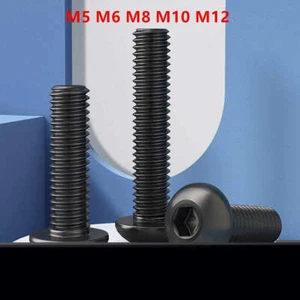 Socket Button Head Screws Black Allen Bolts High Tensile 10.9 M5 M6 M8 M10 M12 - Picture 1 of 11
