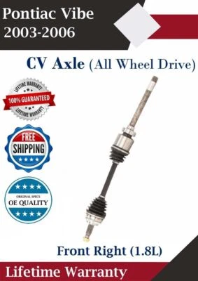 Novo Eixo CV Frontal Direito Original Para 2003-2006 Pontiac Vibe 1.8L 4X4 Garantia Vitalícia - Imagem 1 de 4