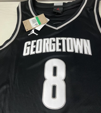 Nike Elite Jordan Jersey Georgetown Hoyas NEW #8 Black XL NCAA Stitched Jumpman Cover