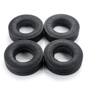 FLYXM 25MM 4X Climbing Rubber Tires For 1:14 RC Tamiya Tractor Truck Trailer Car - Picture 1 of 11