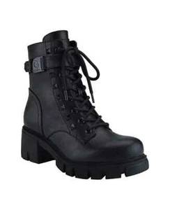 GBG Los Angeles Women's Aiken Studded Lug Sole Combat Bootie Boots Spikes Size 7 - Picture 1 of 5