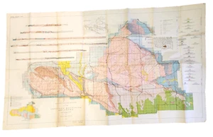 1954 Arbuckle Mountains OK Geologic Color Map Anticline Murray Pontotoc Johnston - Imagen 1 de 22