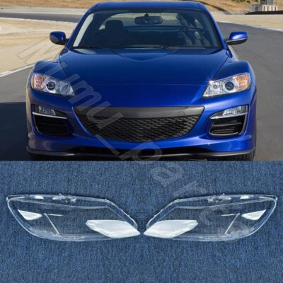 A Pair Headlight Clear Lens Housing Shell For Mazda RX-8 Coupe 2009-2010 - Изображение 1 из 4