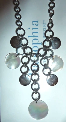 COLLAR DEMO LIA SOPHIA "ESMERILADO" NÁCAR Y PLATA - 2008/$58 Foto 1 de 3