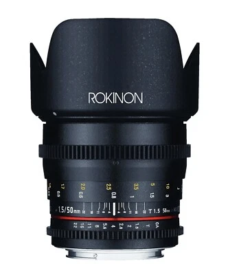Rokinon Cine DS 50mm T1.5 Full Frame Prime Cine Lens for Canon EF- Model DS50M-C - Image 1 of 4