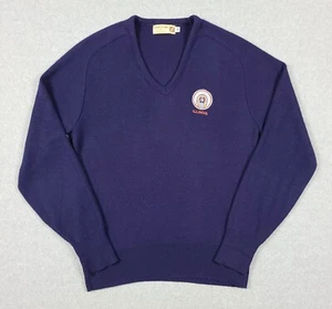 Vintage Illinois Fighting Illini Sweater Mens M Logo 7 Chief Illiniwek USA NCAAF - Picture 1 of 9