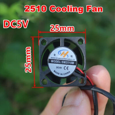 Micro 2510 Fan Mini 25mm Brushless Fan DC 3V 5V 8V Micro Air Cooling Fan Silent - Image 1 of 4