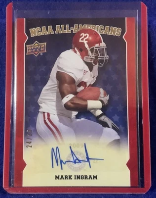Rare Auto 24/25 Mark Ingram Autographed 2012 Upper Deck Alabama Football Card - Image 1 of 4