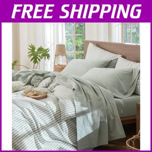 Breathable Washed Cotton Sage Green Set - Picture 1 of 8