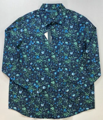 Men's Perry Ellis Big Tall SLIM FIT Button Front Long Sleeve Cotton Shirt NEW - Image 1 of 2