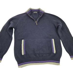 Bergdorf Goodman By Brunello Cucinelli Wool Cashmere 1/4 Zip Sweater 50 M Italy - Picture 1 of 18