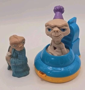 2 Vintage Fast Food Toy ET The Extra Terrestrial Alien 1994 Movie Motion Picture - Picture 1 of 2
